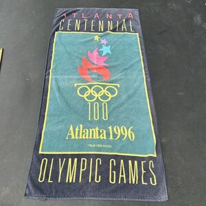 Vtg Atlanta 1996 Centennial Olympic Games Beach Towel 100 Year Anniversary Flame